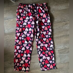Heart Print Pajama Pants